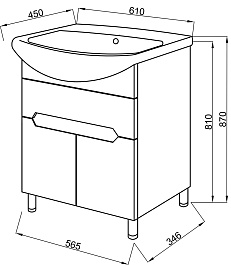 Ceruttispa Мебель для ванной Ломбардия 60 с зеркальным шкафчиком – фотография-2